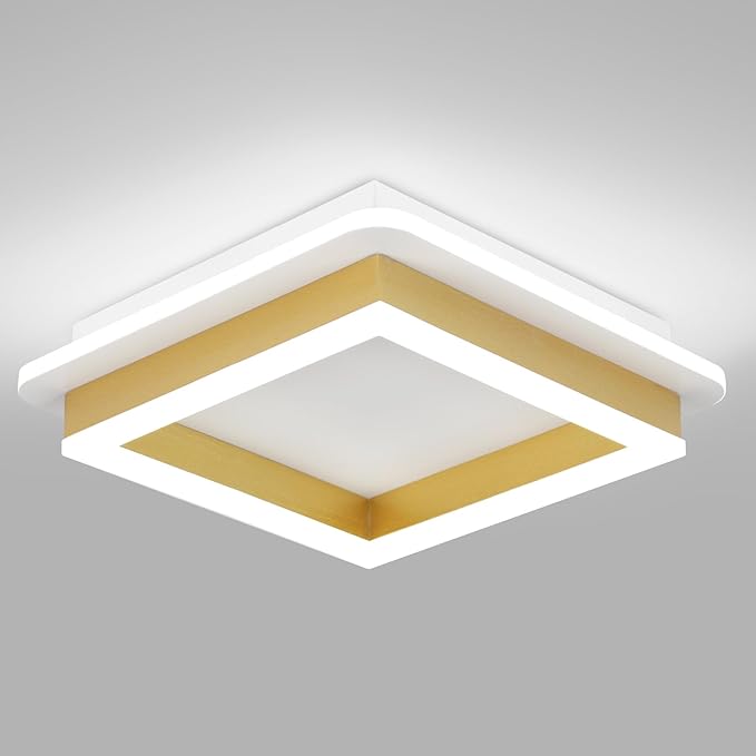 CANEOE Square Flush Mount Ceiling Light 24W Modern Led Hallway Ceiling Light by CANEOE