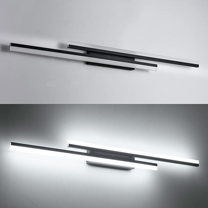 PRESDE 48 Inch LED Vanity Light Bar, Modern Black Bathroom Lighting Fixture - Image 4