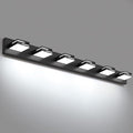 LED Modern Bathroom Vanity Light Fixtures, 6-Light 40-inch Dimmable Matte Black by LKHF