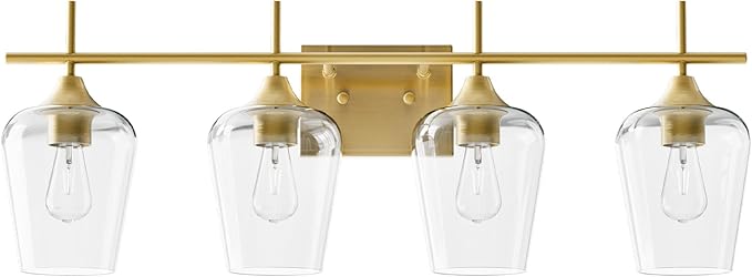 VONLUCE Bathroom Vanity Light, 4 Light Bathroom Light Fixture Over Mirror by Vonluce