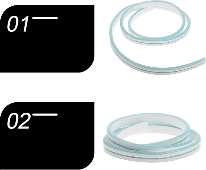 Bendable LED Silicone Light Strip 12V Waterproof Flexible Ice Blue Rope - Image 9