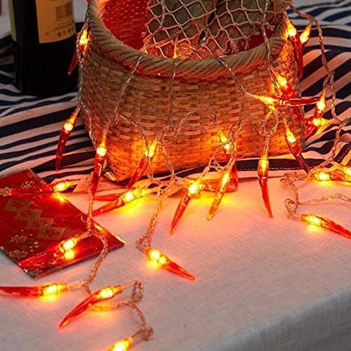 OKBA 2pack red Chili Pepper String Lights, 40 LED Pepper String lamp Indoor - Image 2