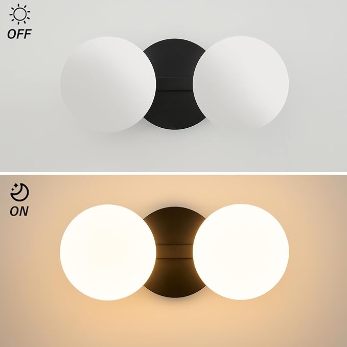 Black Bathroom Vanity Light Fixtures: Modern Wall Scones - Image 3