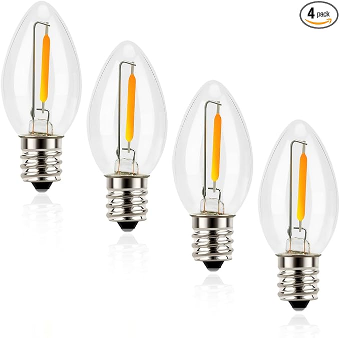 Emotionlite Night Light Bulbs, C7 Candelabra LED Light Bulbs, E12 Chandelier by Emotionlite