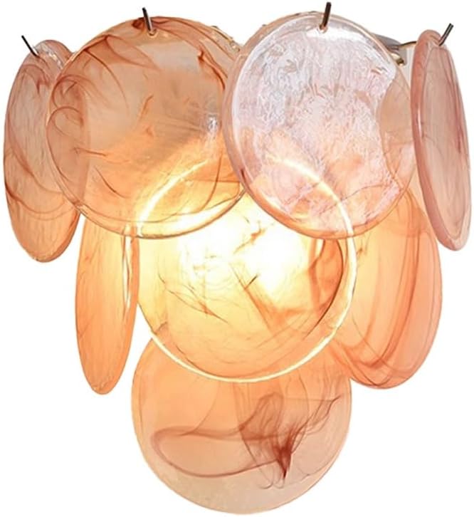 Modern Artistic Wall Sconce, Iridescent Layered Glass Disc Wall Lamp, Unique by Unknown
