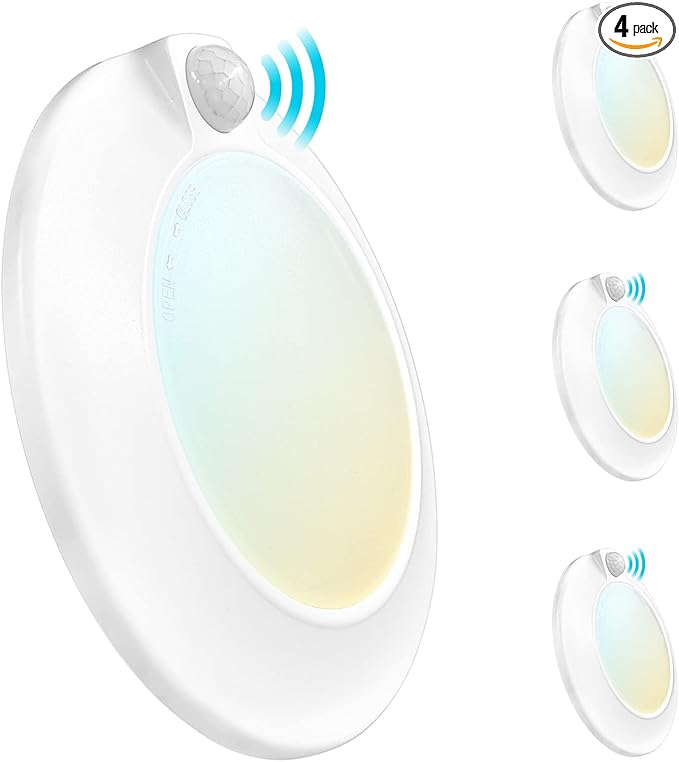 LUXRITE 4 Inch LED Motion Sensor Ceiling Light, 3 Color Selectable 3000K-5000K by LUXRITE