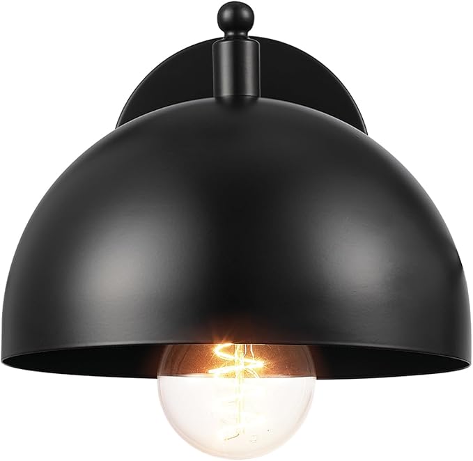 GLOBE Electric 65000047 1-Light Wall Sconce, Matte Black, Wall Lights - Image 5