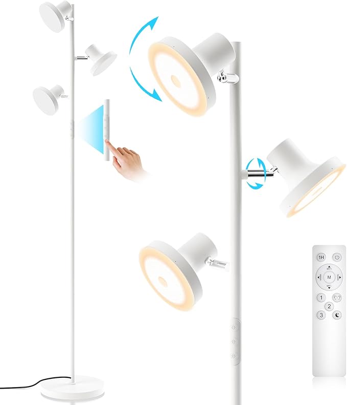 36W LED Tree Floor Lamp, Modern Dimmable Standing Lamp by SIBRILLE