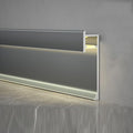 28Pcs LED Aluminium Metal Baseboard Trim, Gentleman Grey 50mm x 2500mm 1.97" x by Kwweeoo
