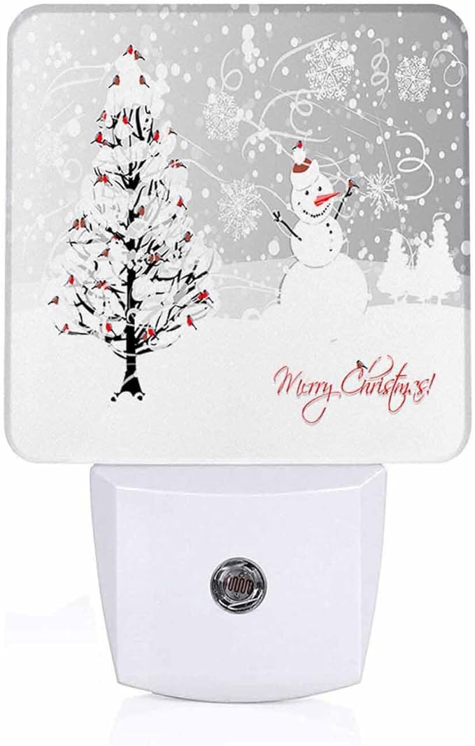 LED Night Light, Christmas Winter Tree and Bullfinches LED Night Light Plug by Unknown