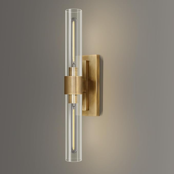 Gold 22.8" Sconces Wall Lighting, Bathroom Vanity Lights Fixtures by YUEXPAND