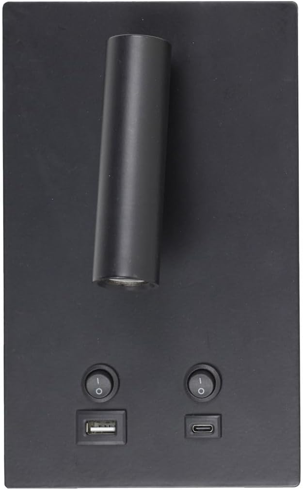 Newhouse Lighting 5 in. W x 9 in. L Vera Spotlight Reading Light in Matte Black by NewhouseLighting