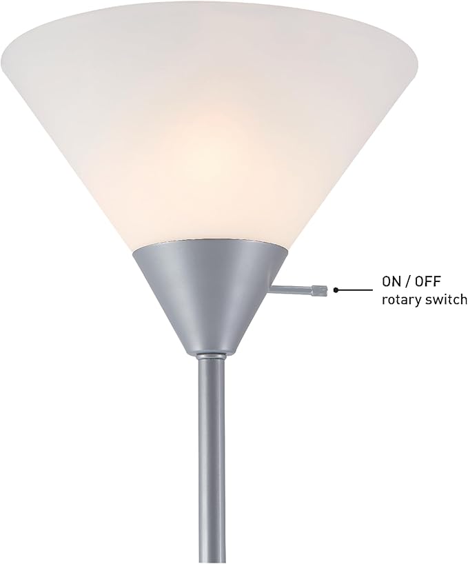 GLOBE Electric 677150 Elliott 72" Floor Lamp, On/Off Rotary Switch on Shade - Image 4
