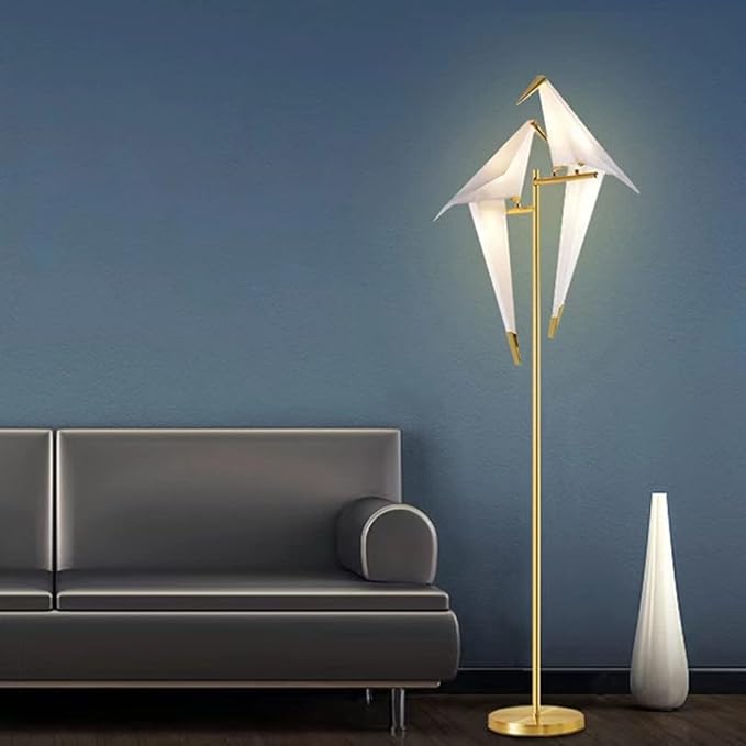 MORE CHANGE 68In Modern LED Floor Lamp, Bird Floor Light Gold Metal Fixtures - Image 9