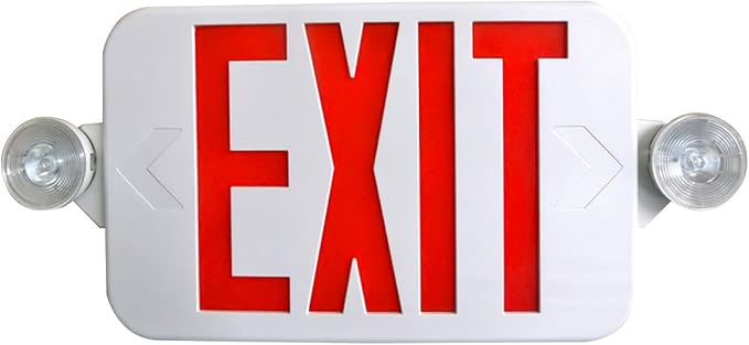 Supreme LED 6 Pack All LED Decorative Red White Exit Sign & Emergency Light - Image 2