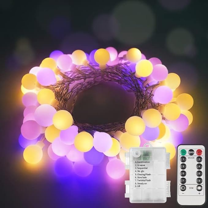 suddus Globe String Lights Outdoor Waterproof, 100 Led Colorful Globe Lights - Image 2