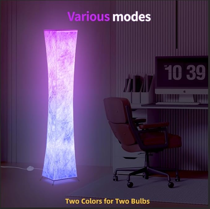 BLUEYE Floor Lamp, 1800Lumens, RGBW 2700K-6500K, Remote Control, 2 X 80W - Image 3