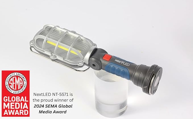 NextLED NT-5571 Rechargeable Magnetic LED Work Light, 1000 LM Trouble Light - Image 8