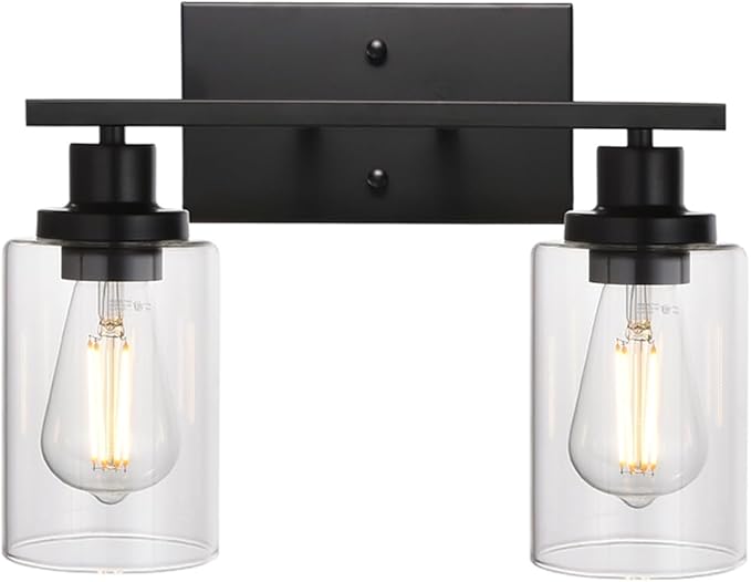 MELUCEE 2-Light Black Wall Sconce Industrial Vintage by MELUCEE