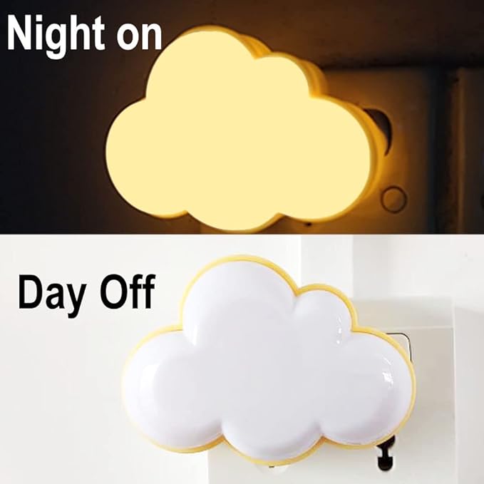 AUSAYE 2Pack LED Night Light Plug in Lamp Cloud Night Light Mini Pretty Night - Image 2