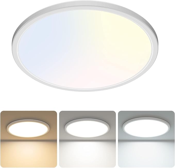 libtit 13 Inch LED Ceiling Light, 3 Color Selectable 3000K/4500K/6000K Thin by Libtit