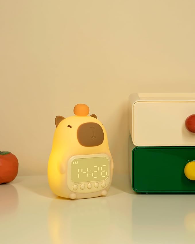 Capybara Alarm Clock with Night Light by Aokpsrt