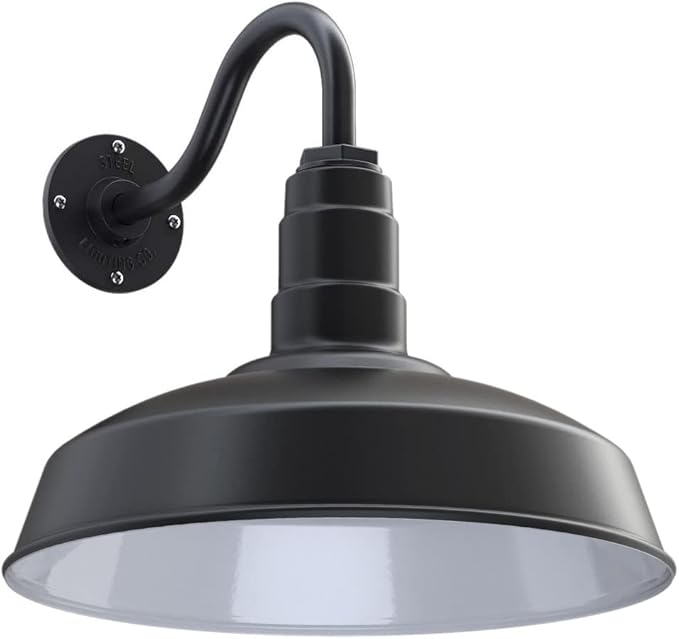 Steel Lighting Co. Gardena Barn Light | Outdoor Wall Mounted | 16" Dome | 11" by SteelLightingCo
