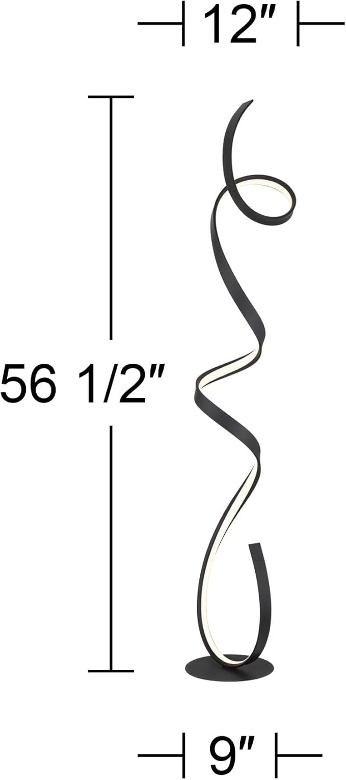 Possini Euro Design Avante Modern 56 1/2" Tall Standing Floor Lamp Ribbon LED - Image 4