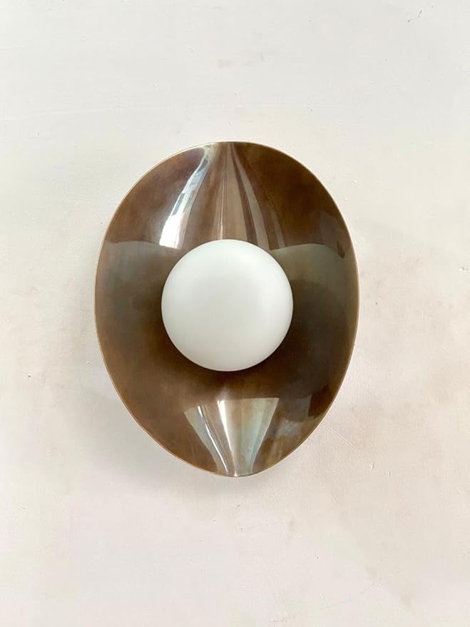 Modern Industrial Brass Wall Sconce Light, Mid Century Wall Lamp - Image 4