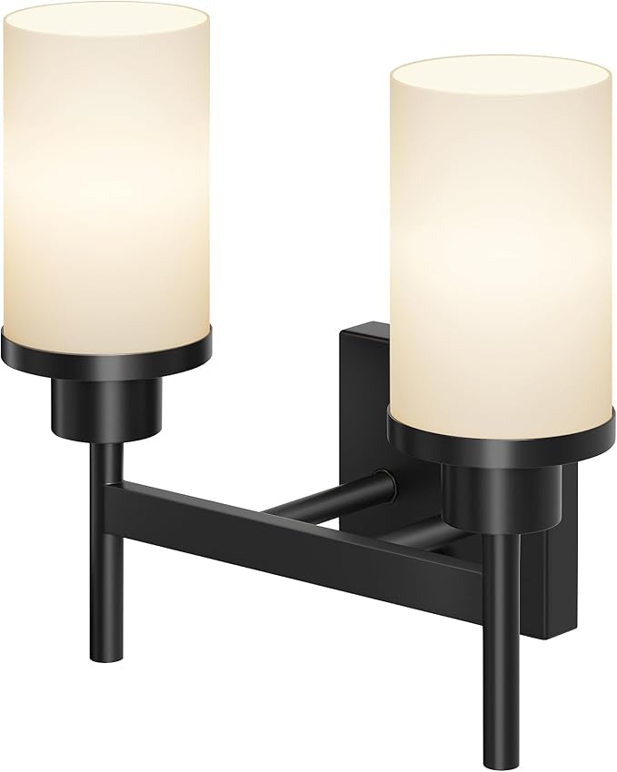 Wall Light Fixtures Matte Black Bathroom Vanity Lights Over Mirror by AONEON