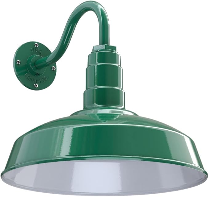 Steel Lighting Co. Gardena Barn Light | Outdoor Wall Mounted | 16" Dome | 11" by SteelLightingCo