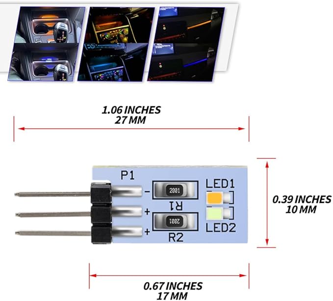 NJSBYL LED Interior Dashboard Storage Ambient Circuit Board - Image 7