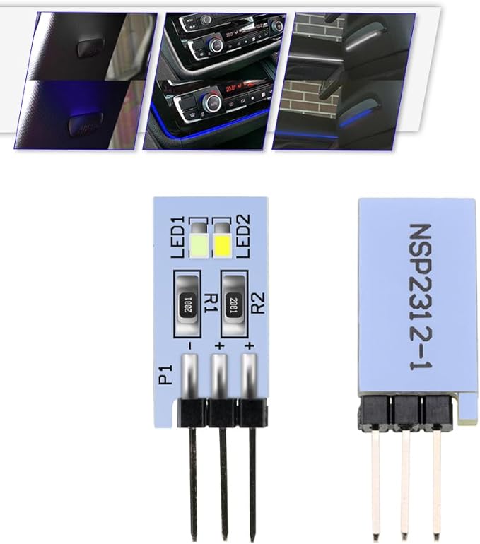 NJSBYL 2PCS LED Rear B-Pillar Ambient Lighting Circuit Board - Image 2