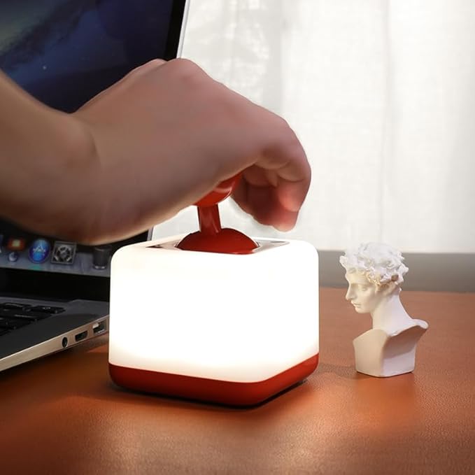 Night Light Lamp Rocker Night Light, 2-Speed Timer Bedside Night Lamp - Image 7