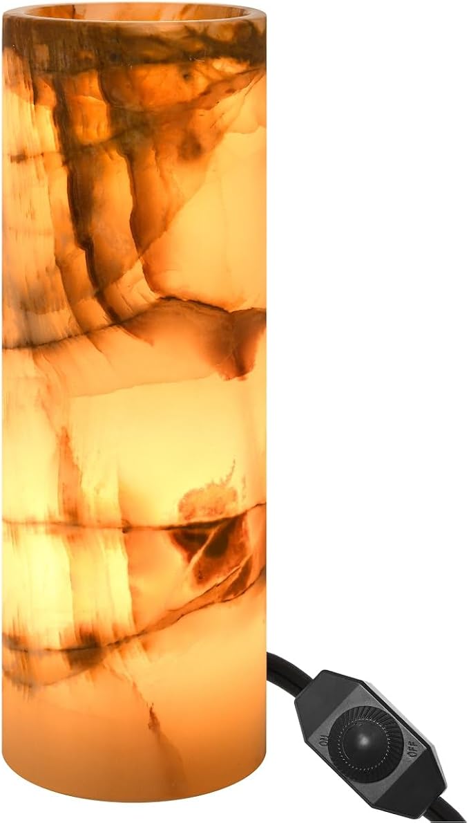 UMAID Handcrafted Onyx Marble Table Lamp, Each Lamp One-of-a-Kind - Image 8