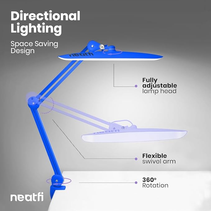 Neatfi XL 2, 200 Lumens LED Task Lamp, 24W Super Bright Desk Lamp, 4 Level - Image 5