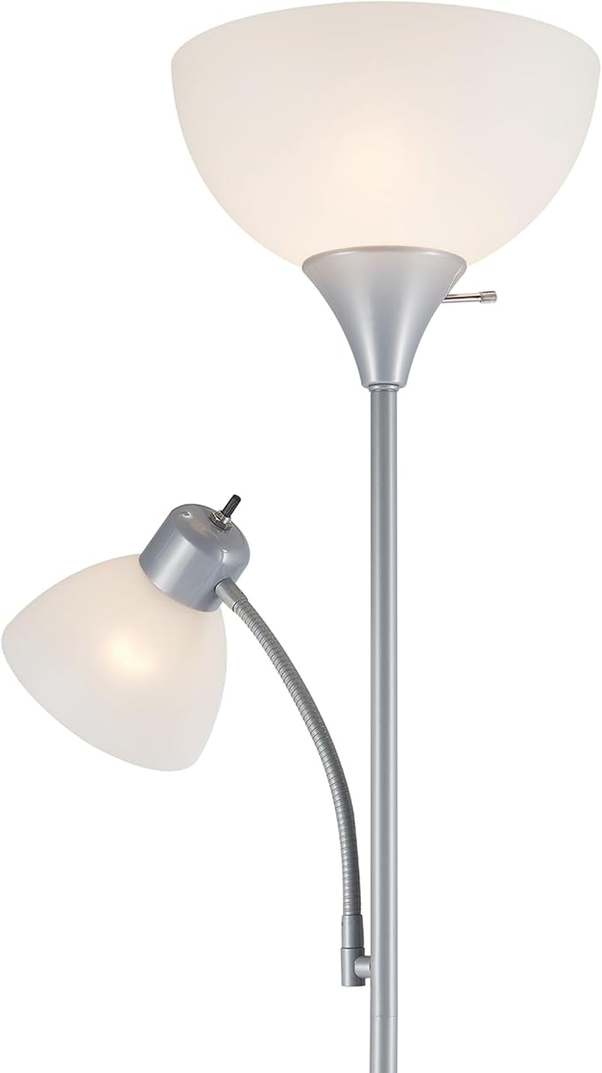 GLOBE Electric 67134 72" Torchiere Floor Lamp and Adjustable Reading Light - Image 6