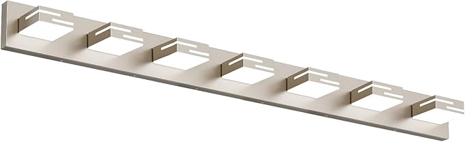 LED Modern Bathroom Vanity Light Fixtures, 7-Light 48-inch Dimmable Brushed by LKHF