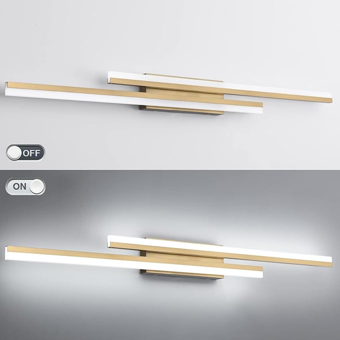 PRESDE 48" LED Vanity Light Bar, Modern Brushed Gold Bathroom Light Fixtures - Image 5
