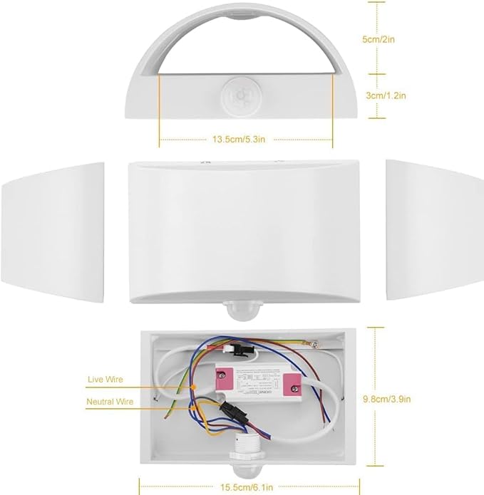 SERDEN LED Hardwired Motion Sensor Light Indoor Wall Sconce, Motion Sensor Wall - Image 8