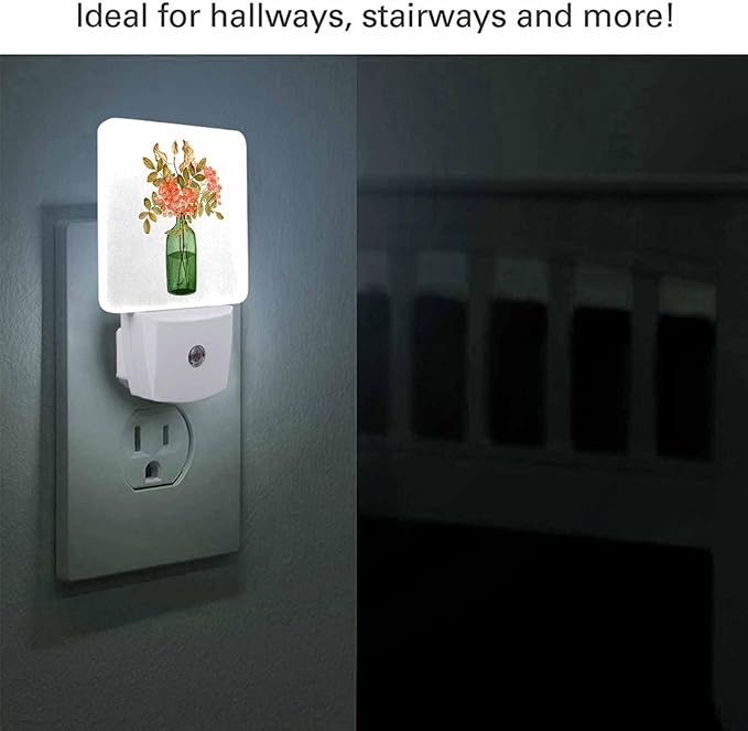 LED Night Light, Vintage Autumn Aesthetic Bouquet LED Night Light Plug into Wall - Image 2