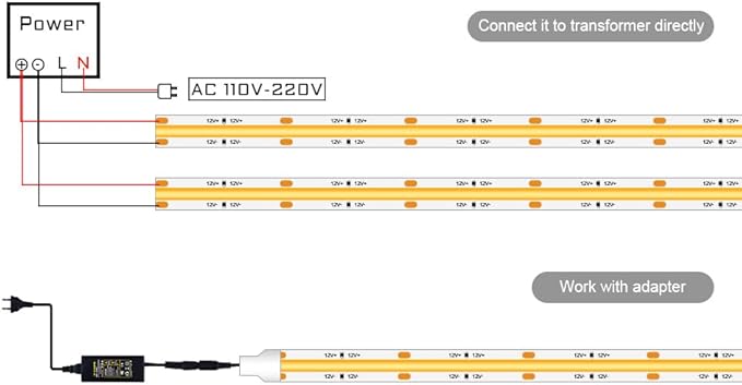COB LED Strip Lights DC 12V LED Lights Flexible Super Bright LED Strips - Image 6