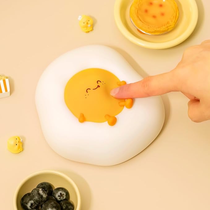 Egg Night Light for Kids, Baby Nursery, Cute Nightlight Silicone Lamp for - Image 7