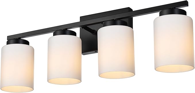 VINLUZ Bathroom Vanity Lights, 4-Light Classic Wall Sconce Lighting Fixtures by VINLUZ