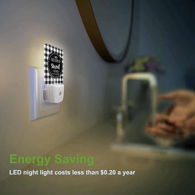 LED Night Light, Welcome Sweet Home Wreath LED Night Light Plug into Wall - Image 4