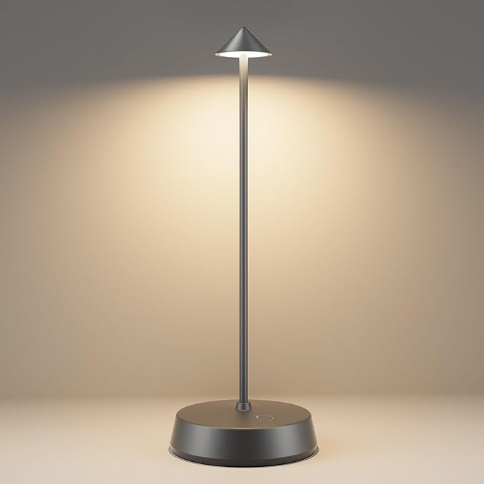 Cordless Table Lamps Rechargeable, 6000mAh LED Battery Operated Desk Lamp by KanweisArtLighting