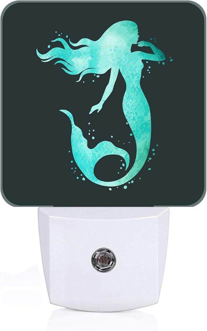 Groovy Mermaid Night Light, Plug-in Nightlights Auto Sensor Night Lamp by Unknown