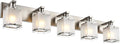 5-Lights Bathroom Vanity Light Fixtures, Modern Brushed Nickel Wall Sconce by WINSHENLighting