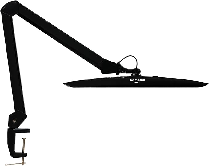 117PCS LED Clamp Desk Lamp, 20 Inch Metal Swivel Arm by bemelux