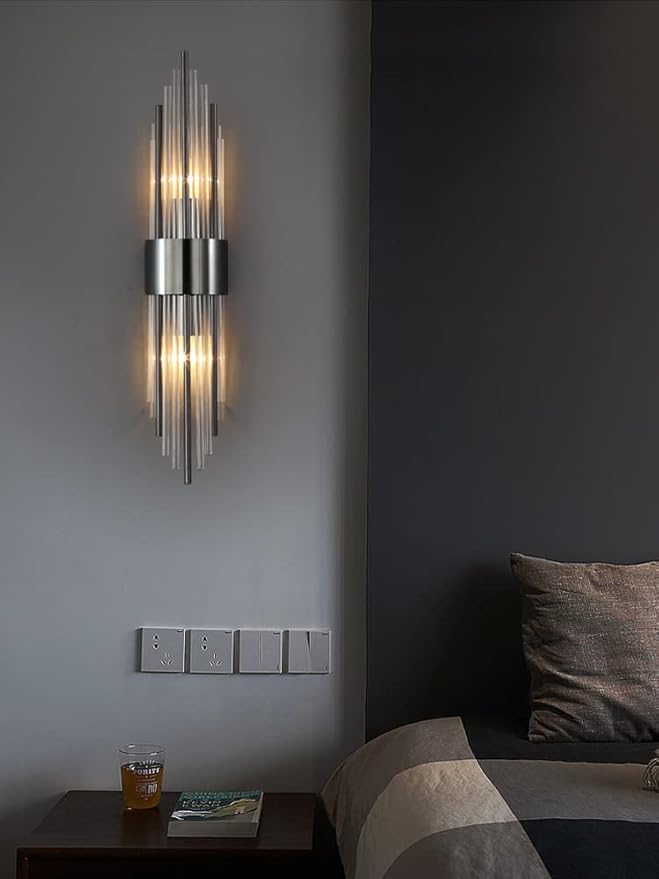 2-Light Modern Wall Sconce Titanium Black Metal - Image 6